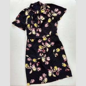Banana Republic Floral Twisted Neck Dress Size 4
